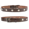 Milwaukee Leather MP7107 Men's 5 Cent Buffalo Coin - Brown Leather Belt w/ Interchangeable Buckle - 1.5 inches Wide
