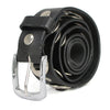 Milwaukee Leather MP7120 Men's Chrome Conchos - Black Leather Belt with Interchangeable Buckle - 1.5 inches Wide
