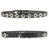 Milwaukee Leather MP7120 Men's Chrome Conchos - Black Leather Belt with Interchangeable Buckle - 1.5 inches Wide