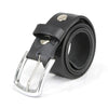 Milwaukee Leather MP7122 Men's Engine Block & Wings - Black Leather Belt w/ Interchangeable Buckle - 1.5 inches Wide