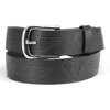 Milwaukee Leather MP7122 Men's Engine Block & Wings - Black Leather Belt w/ Interchangeable Buckle - 1.5 inches Wide