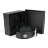Milwaukee Leather MP7123 Men's Cross Hatch & 5 Cent Buffalo-Black Leather Belt w/ Interchangeable Buckle-1.5 In Wide