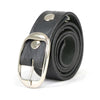Milwaukee Leather MP7123 Men's Cross Hatch & 5 Cent Buffalo-Black Leather Belt w/ Interchangeable Buckle-1.5 In Wide