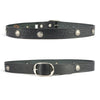 Milwaukee Leather MP7123 Men's Cross Hatch & 5 Cent Buffalo-Black Leather Belt w/ Interchangeable Buckle-1.5 In Wide
