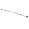 Milwaukee Leather 36'' Genuine Leather Whip - White and Red Get Back Whip for Handlebar - Biker Whip - MP7900