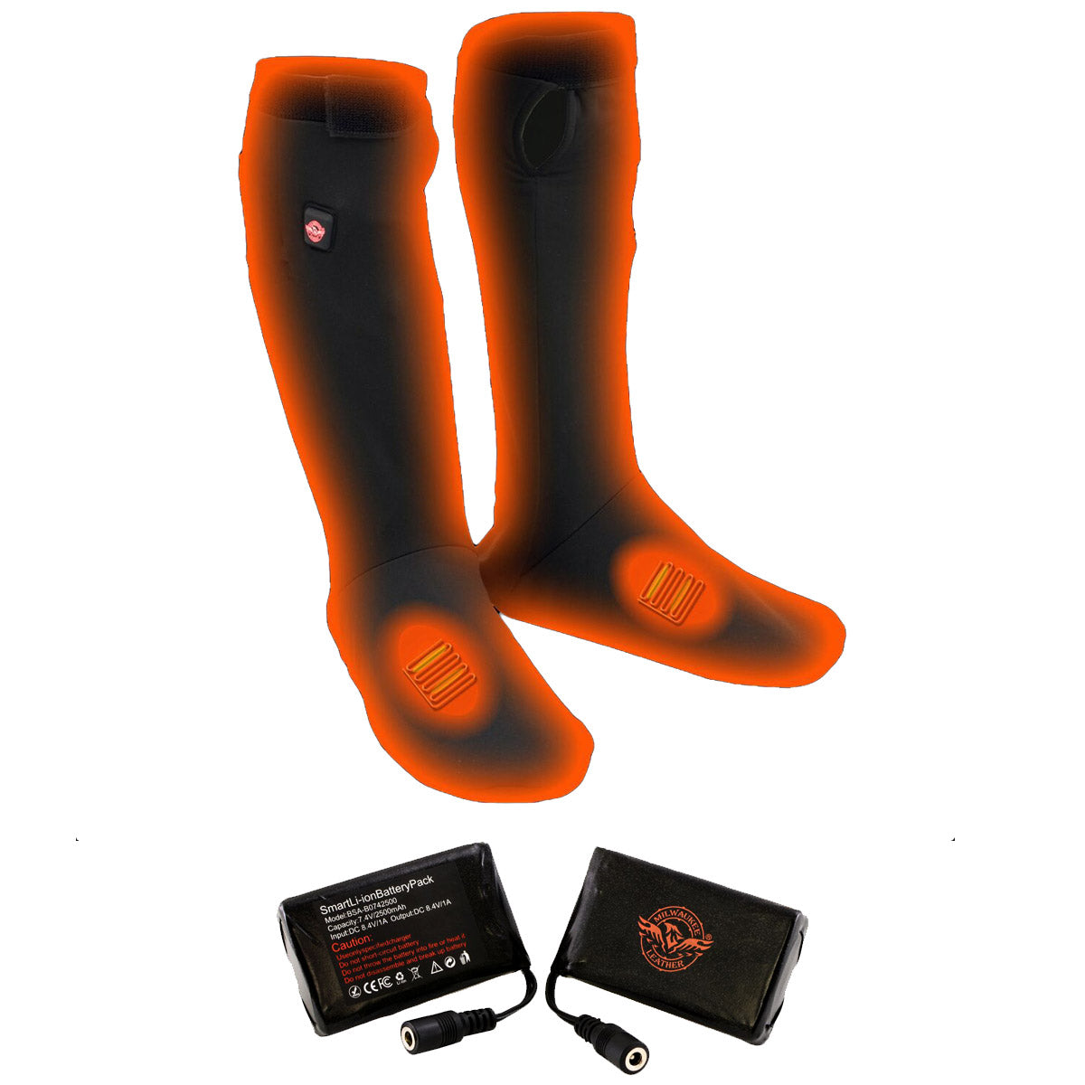 Nexgen Heat MP7905 Men's Black Heated Winter Sock for Ski, Riding - Top and Bottom Heating Elements