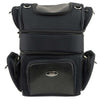 Milwaukee Leather MP8165 Large Black Textile Motorcycle Triple Barrel Sissy Bar Rack Bag with 5 Bonus Pockets
