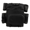 Milwaukee Leather MP8180 Medium Black '5 Pocket' Motorcycle Textile Double Barrel Sissy Bar Bag