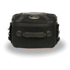 Milwaukee Leather MP8190 Small Black 'Sporty' Motorcycle Textile and PVC Sissy Bar Rack Bag