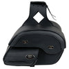 Milwaukee Leather MP8305 Black PVC Cruiser Style Slant Pouch Throw Over Saddlebags