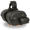Milwaukee Leather MP8306 Black Large Cruiser Style Slant Throw Over Saddlebags