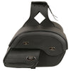 Milwaukee Leather MP8306 Black Large Cruiser Style Slant Throw Over Saddlebags