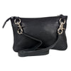 Milwaukee Leather MP8820 Women's Black Leather Shoulder Bag with Zipper Closure and Leather Strap