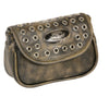 Milwaukee Leather MP8830 Ladies Distress Brown Leather Chain Strap Shoulder Bag
