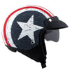 Milwaukee Helmets MPH9701DOT Maverick 3/4 Open Face Stars and Stripes Motorcycle Biker DOT Helmet