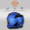 Milwaukee Helmets MPH9825DOT Shift Open Face 3/4 Blue Helmet Biker w/ Drop Down Visor