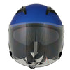 Milwaukee Helmets MPH9825DOT Shift Open Face 3/4 Blue Helmet Biker w/ Drop Down Visor