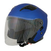 Milwaukee Helmets MPH9825DOT Shift Open Face 3/4 Blue Helmet Biker w/ Drop Down Visor