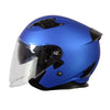 Milwaukee Helmets MPH9825DOT Shift Open Face 3/4 Blue Helmet Biker w/ Drop Down Visor