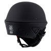 Milwaukee Helmets MPH9830DOT Rascal 3/4 Open Face Flat Black 2 in 1 Motorcycle Helmet Biker