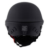 Milwaukee Helmets MPH9830DOT Rascal 3/4 Open Face Flat Black 2 in 1 Motorcycle Helmet Biker