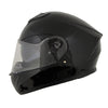 Milwaukee Helmets MPH9836DOT Sweeper Gloss Black DOT Approved Motorcycle Full Face Helmet Biker w/ Drop Down Visor