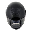 Milwaukee Helmets MPH9836DOT Sweeper Gloss Black DOT Approved Motorcycle Full Face Helmet Biker w/ Drop Down Visor