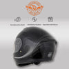 Milwaukee Helmets MPH9836DOT Sweeper Gloss Black DOT Approved Motorcycle Full Face Helmet Biker w/ Drop Down Visor