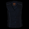 Milwaukee Leather MPL1955 Ladies 'Winged Embroidery' Black and Purple Textile Vest