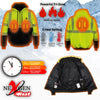 Nexgen Heat MPL2773SET Women's Heated Zippered Hoodie High-Viz Reflective - for Riding Hiking Winter Outdoor Activities