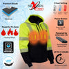 Nexgen Heat MPL2773SET Women's Heated Zippered Hoodie High-Viz Reflective - for Riding Hiking Winter Outdoor Activities