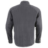 Milwaukee Leather MPM1622 Men's Black Waxy CE Armored Denim Long Sleeve Shirt Reinforced w/ Aramid Fibers