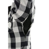 Milwaukee Leather Men’s Othello Black & White Plaid Hooded Riding Shirt w/ CE Armor & Aramid Fiber Panels - MPM1629