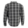 Milwaukee Leather MPM1630 Men's Plaid Flannel Biker Shirt w/ CE Armor - Reinforced w/ Aramid Fibers