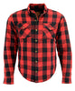 Milwaukee Leather MPM1631 Men's Plaid Flannel Biker Shirt with CE Approved Armor - Reinforced w/ Aramid Fiber