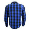 Milwaukee Leather MPM1634 Men's Plaid Flannel Biker Shirt with CE Approved Armor - Reinforced w/ Aramid Fiber