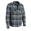 Milwaukee Leather MPM1636 Men’s Armored Riding Flannel – Full Aramid Fiber Lined, CE Shoulder/Elbow Armor