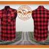 Milwaukee Leather MPM1649 Men’s Classic Black and Red Button-Down Flannel Cut Off Sleeveless Casual Shirt