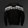 MMCC Men’s Bare Bones Hoodie – Reflective Skull Graphics Front & Back, Full Zip, 100 % Cotton, MPM1681