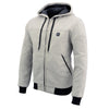 Nexgen Heat Men’s Silver Heated Hoodie Jacket – Winter Motorcycle Riding Gear for Cold Outdoors MPM1714SET