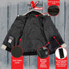 Nexgen Heat Men’s Silver Heated Hoodie Jacket – Winter Motorcycle Riding Gear for Cold Outdoors MPM1714SET