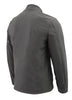 Nexgen Heat MPM1762SET Men’s Grey Soft Shell Heated Jacket - Standup Collar - for Winter Cold Weather Riding Outdoors