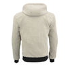 Milwaukee Leather MPM1788 Men's Silver CE Approved Armored Riding Hoodie Sweater w/ Aramid by DuPont Fibers