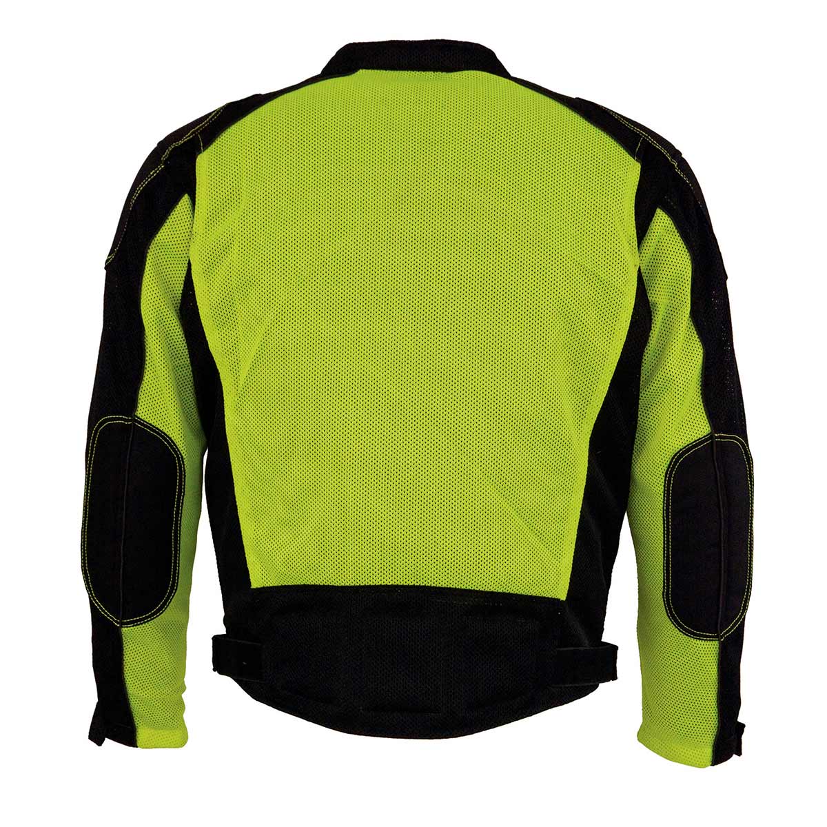 Milwaukee Leather MPM1793 Green High Vis Armored Mesh Motorcycle –