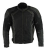 Milwaukee Leather MPM1793 Black Armored Mesh Motorcycle Jacket for Men - All Season Biker Jacket