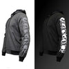 Milwaukee Leather Men's Bare Bones Charcoal Reflective Skull CE Armored Riding Hoodie, Shoulder and Elbow Armor - MPM1799