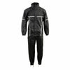 Milwaukee Leather MPM9510 Men's Black Water-Resistant Motorcycle Rain Suit with Hi Vis Reflective Tape