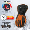 Nexgen Heat NXG17501SET Men’s Black Leather and Textile Heated Motorcycle Gloves and Harness Wire
