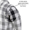 Nexgen Heat Men's NXM1601SET Riffraff Black/Grey/White Heated Flannel Sleeve Shirt Outdoor Activities