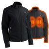 Nexgen Heat NXL2760SET Women's Black 'Heated' Soft Shell Jacket Front Zipper - Warming Jacket for Hiking Riding